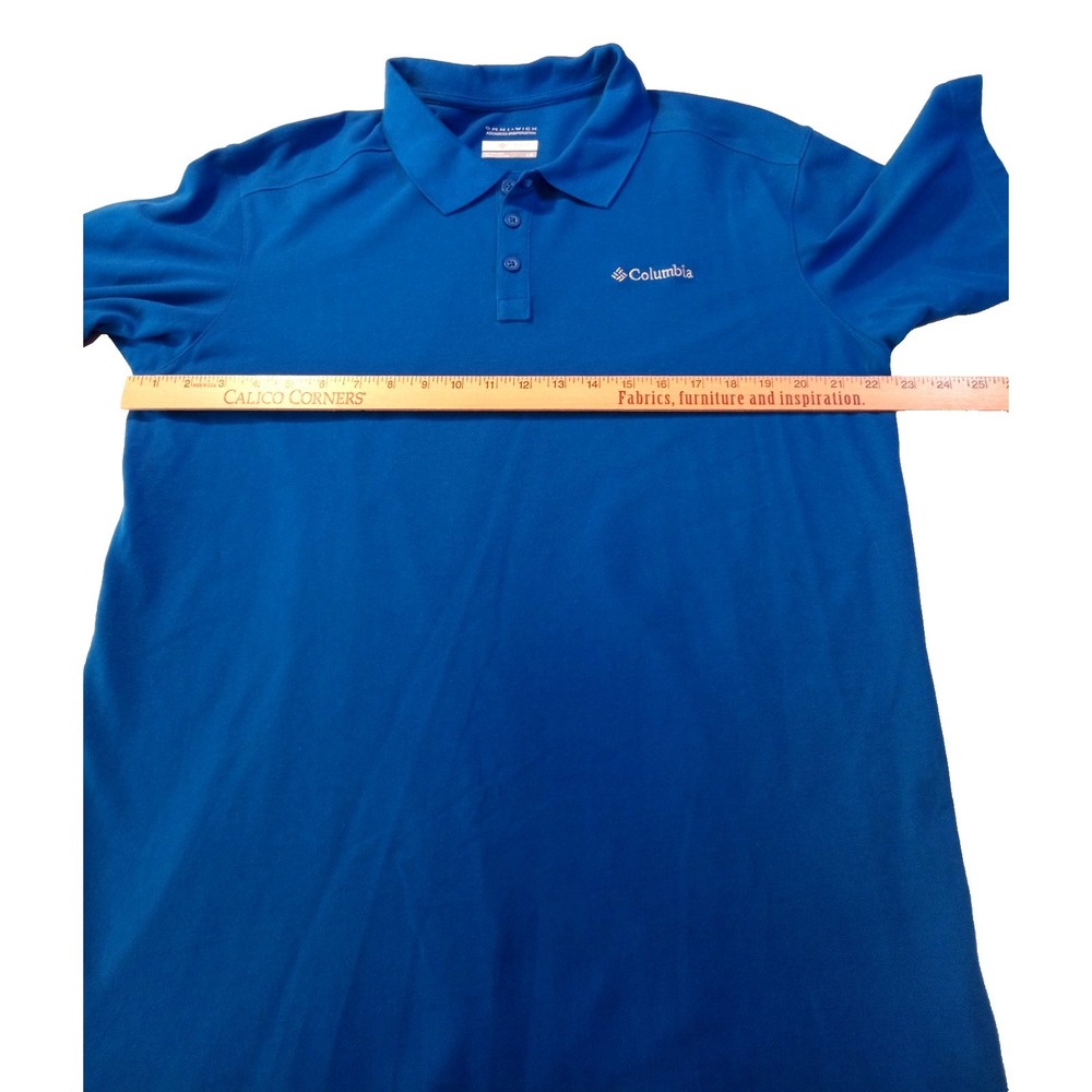 Men's Columbia Omni Wick Polo Shirt, Large, Royal Blue,‎ Advanced Evaporation - Picture 3 of 5